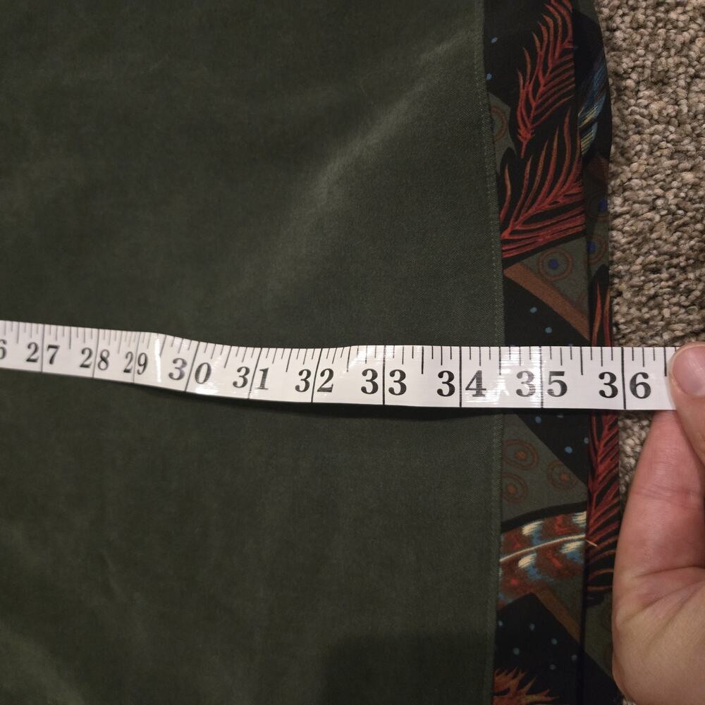 Vintage Koos of Course Skirt Women S Olive Green Boho Artsy Wrap Chic Adjustable - Picture 8 of 9